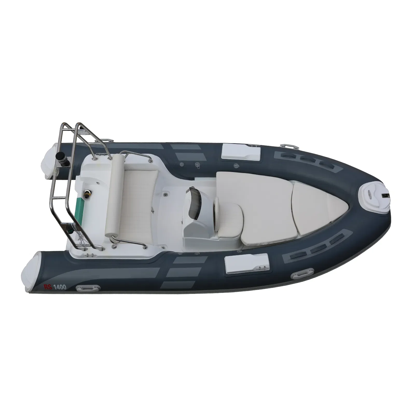 14FT Rib 430 Hypalon PVC الألياف الزجاجية بدن الضلع قارب التجديف القابل للنفخ #2