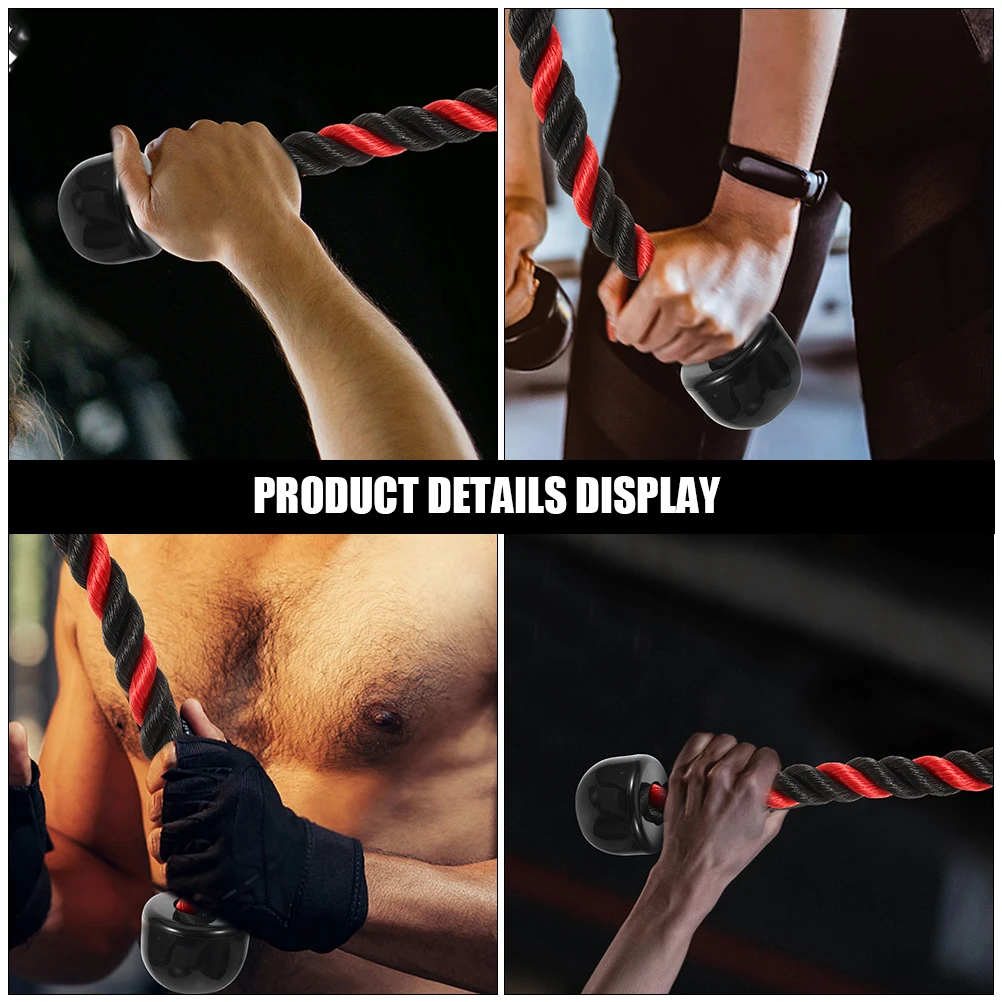 

2pcs Red Single Handle Tricep Pull Rope Ergonomic Grip for Home Gym Tricep Exercise Rope Arm Strength Training