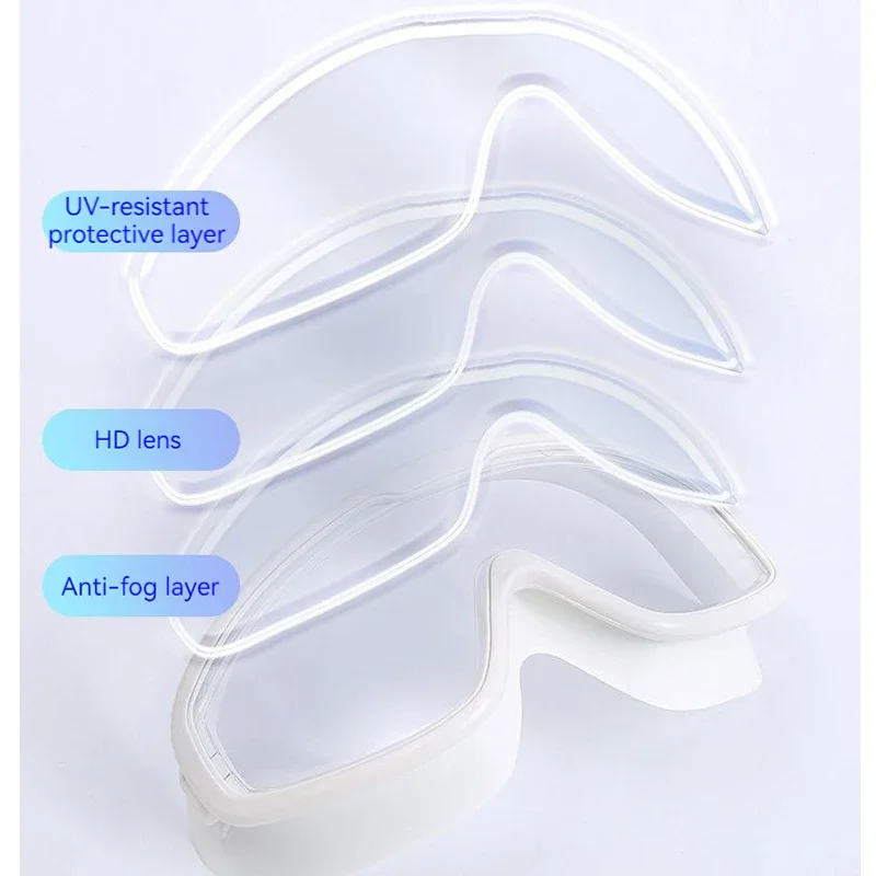 0 To -7.0 Myopia Optical Silicone Large Frame HD Clear Anti Fog Adjustable Swimming Goggles Diving Eyewear for Adult Men Women