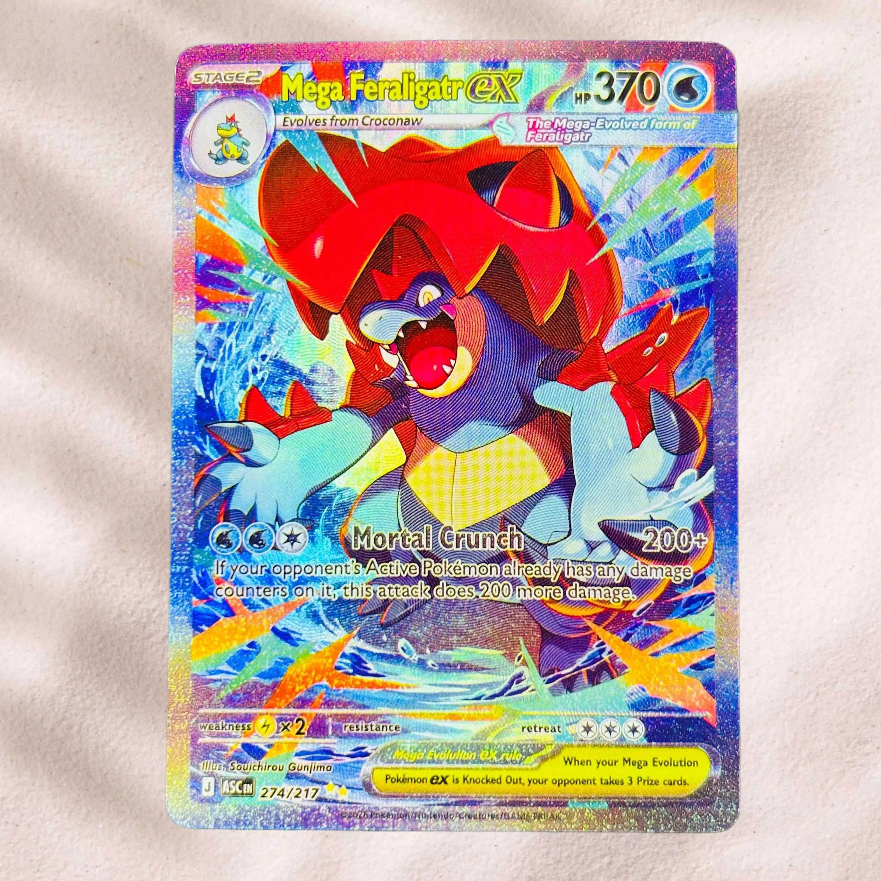 DIY Pokemon Pikachu ex 276/217 Holographic Texture English Version Premium Anime Collection Card Perfect Condition - view 3
