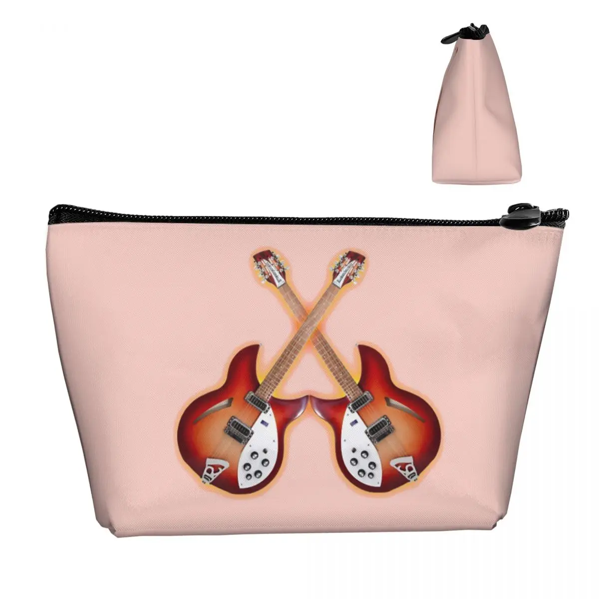 Good Rickenbacker-neceser de viaje de 12 cuerdas, bolsa de maquillaje con cremallera, estuche de cosméticos, organizador portátil para regalo de mujer