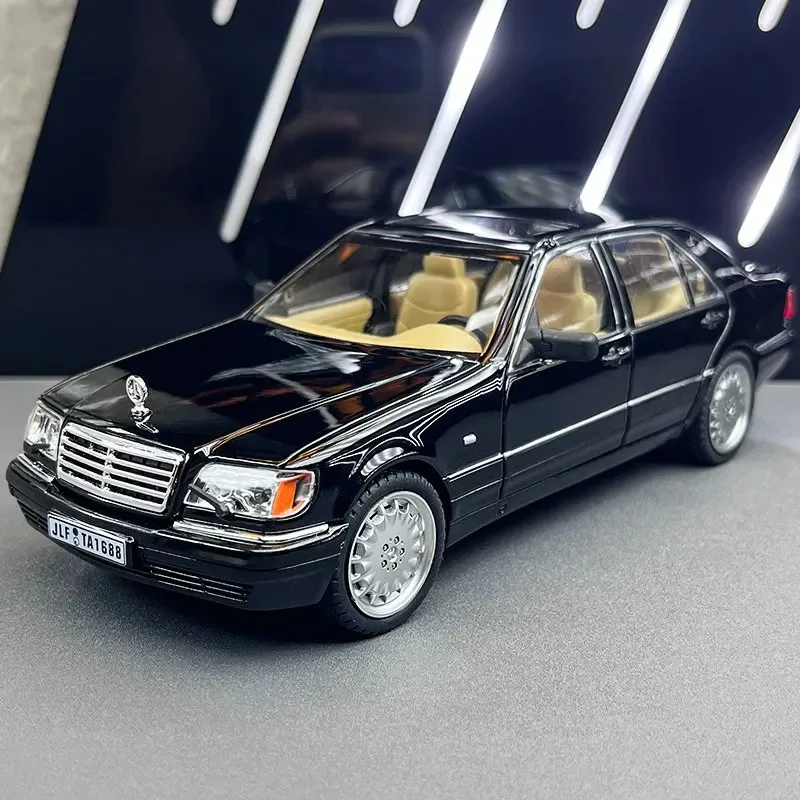 1:24 S320 SEL Classic Executive Limousine Home Trendy Ornaments & Computer Desktop Decoration High Simulation Vehicle