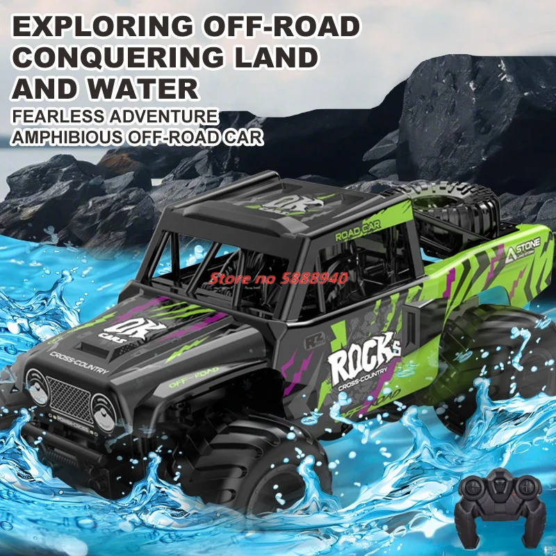 Amphibious Car 2.4G Climbing 4wd Drive Off-Road Vehicle Children'S Outdoor Electric Toy Remote Control Racing Car  Vehicle Gift