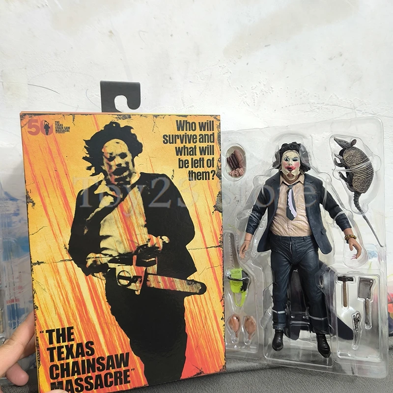 NECA 텍사스 전기 톱 대학살 50 주년 기념 Ultimate Pretty Woman Leatherface 액션 피규어 애니메이션 장난감 공포 컬렉션 선물