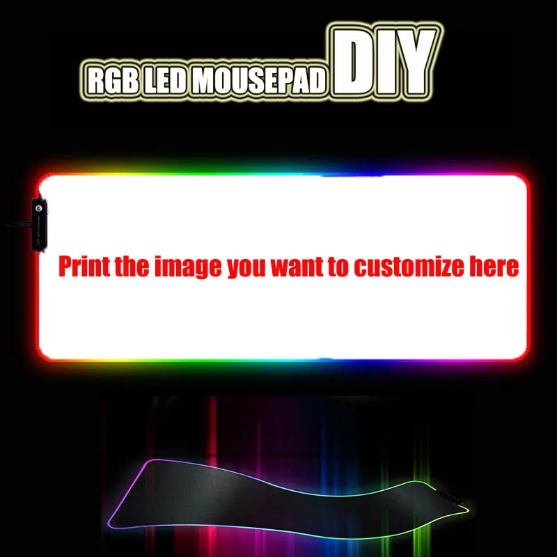 

DIY Custom Mouse Pad RGB LED Large Gaming Mouse Pad Laptop Desk Pad for Player Speed Control, Comfortable and Durable