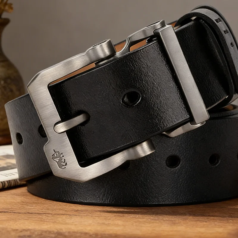 Genuine Leather Belt For Men Gift Designer Jeans Belts Men's High Quality Cowskin Personality Buckle Vintage N71223