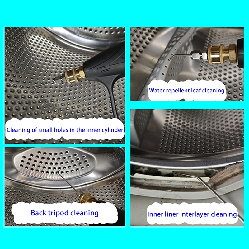 Slim High-Pressure Cleaning Nozzle 1/4' Quick-Connect Needle Tip for AC Coil And Car Washer Tank Multi-Purpose Deep CleaningTool