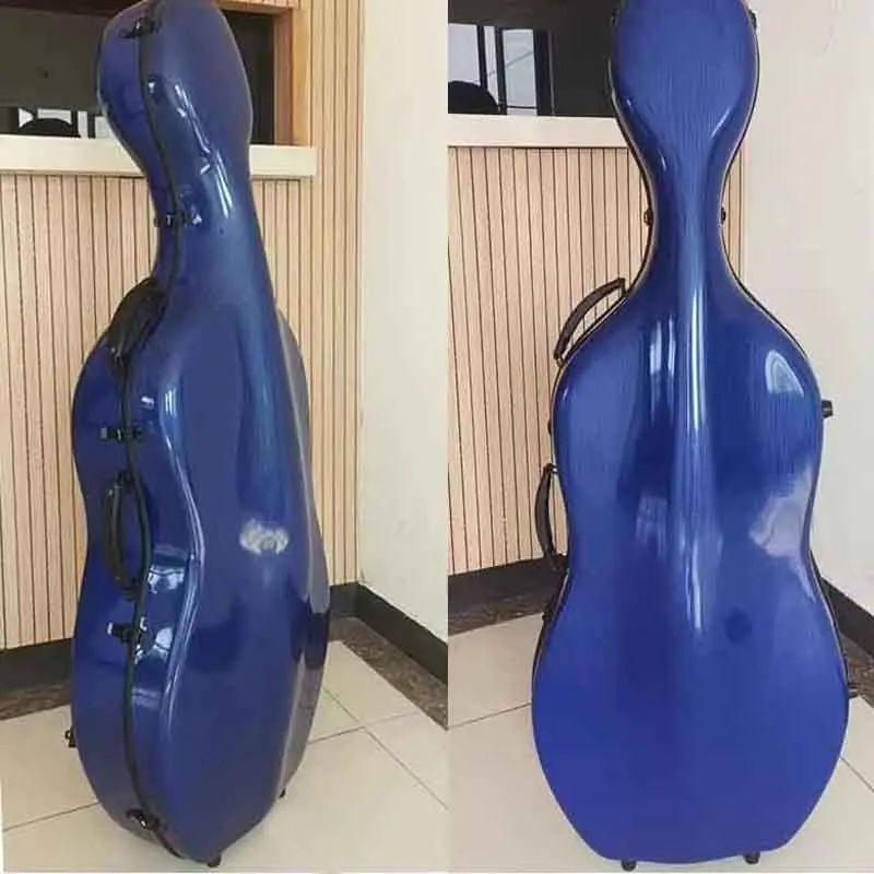 Goede Kwaliteit Carbon Cello Case 4/4 7/8 3/4 1/2 1/4 Koolstofvezel Composiet Multi-color Waterdichte Cello doos Cello Medeplichtige