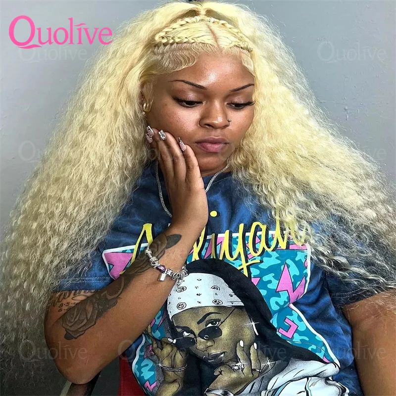 30 дюймов 613 Медовый Блондин Вьющийся 13x6 Hd Парик Фронта Шнурка Человеческих Волос Бразильские Цветные 13x4 Парики Фронта Шнурка Для Женщин 200% Плотность