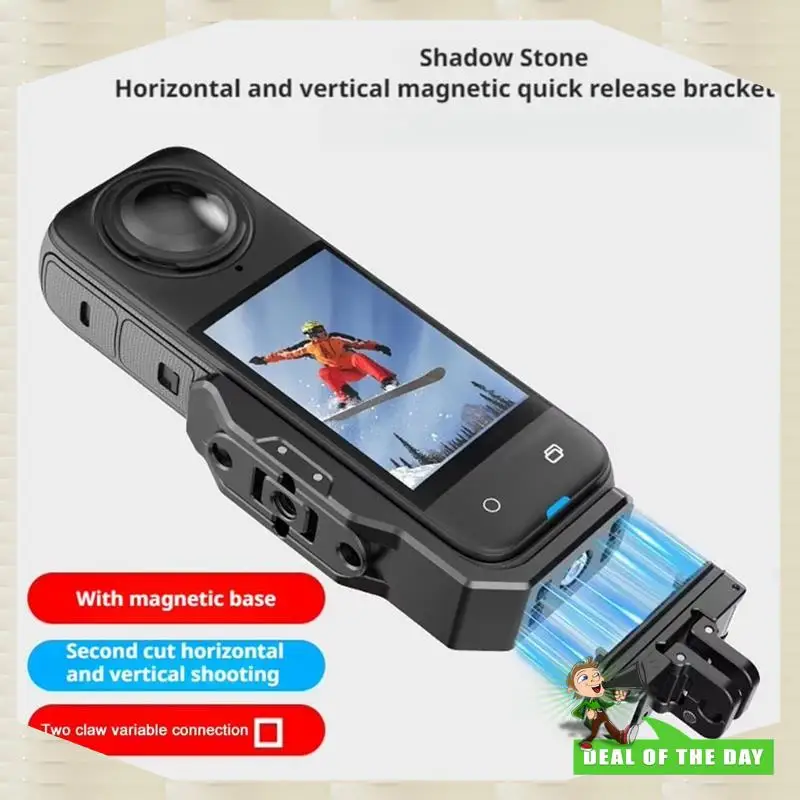 24-Hour Delivery Bracket With Magnetic Suction For Insta360x5- Horizontal& Vertical Mounting For Insta360 X5 Action Camera Acces