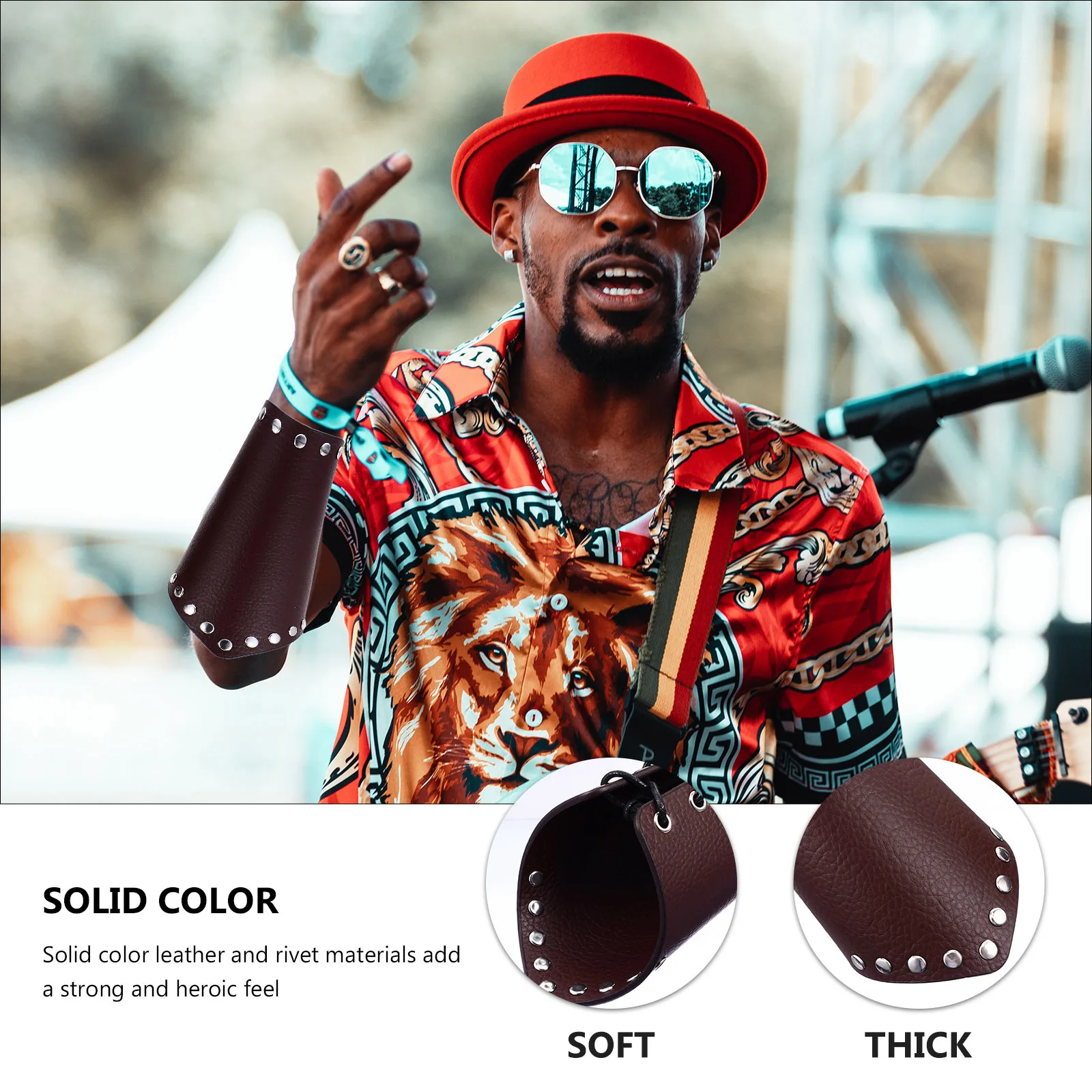 

1 пара браслетов в стиле панк, регулируемый средневековый браслет на шнуровке для косплея, костюм для вечеринки, стрельба из лука