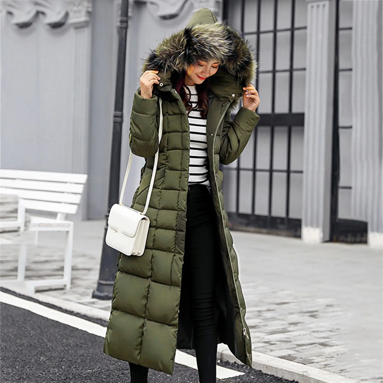 Winter Clothing Warm Down Jacket Women Solid Long Thicken Hooded Parkas Lady Plus Size Slim Puffer Jackets Coat пуховик женский