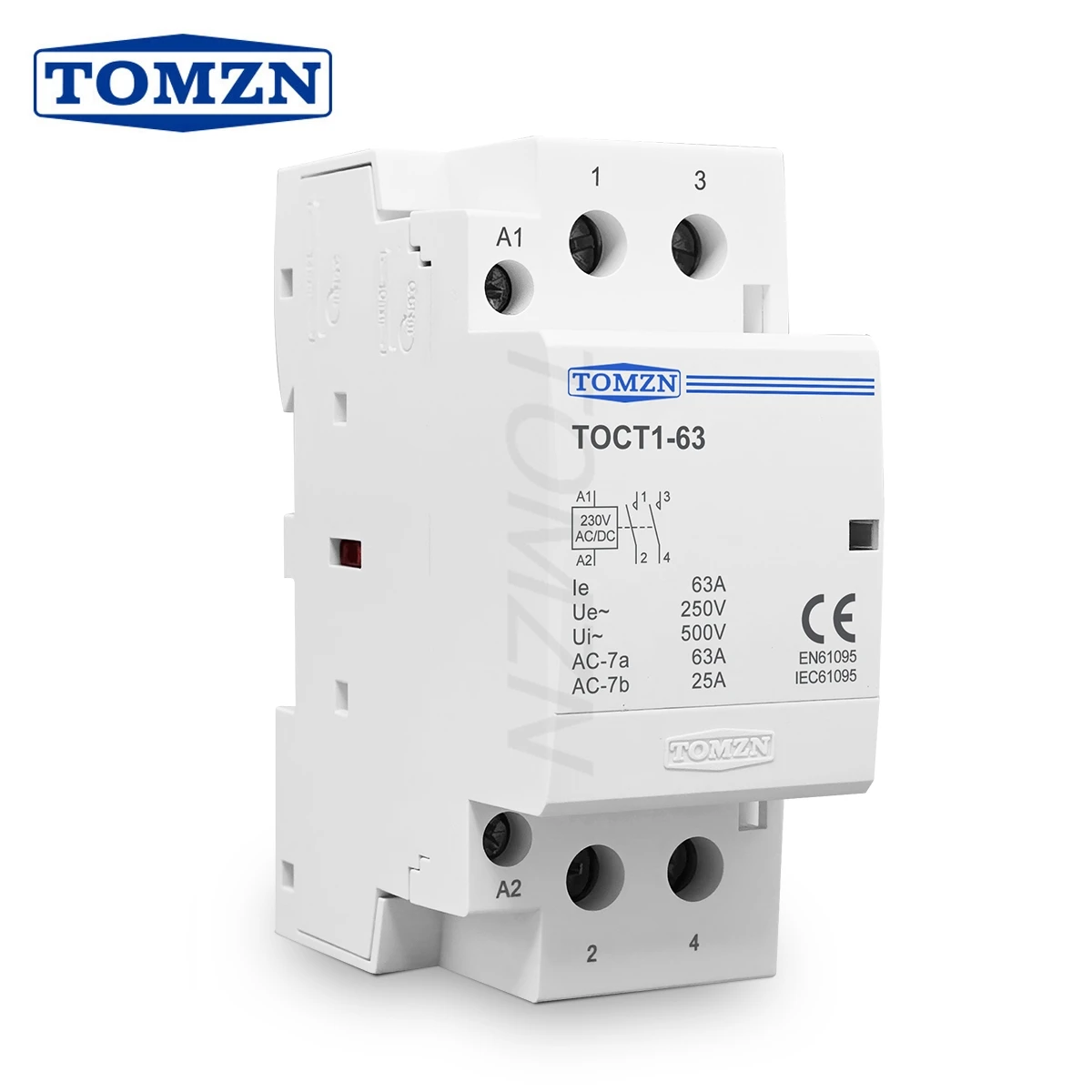 

Contactor Control Circuit AC/DC 24V 110V 230V Actual Circuit 230V AC 63A TOMZN Din Rail Small Size Single Phase 2NO 2NC 1NO1NC