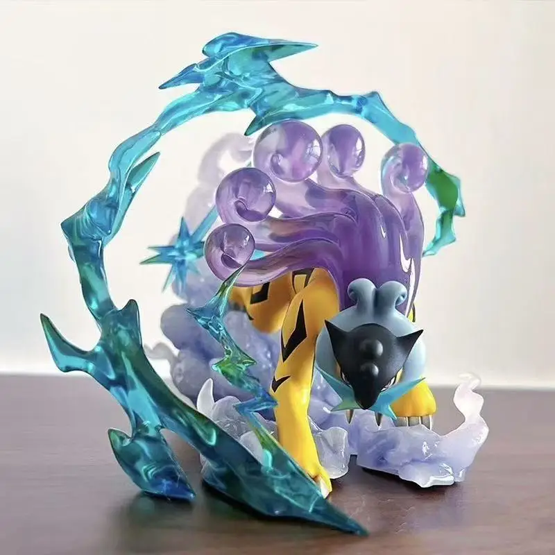 新しいアニメフィギュアポケモン置物グッズ-gk-raikou-モデルおもちゃ像デスクトップ装飾飾り誕生日プレゼント