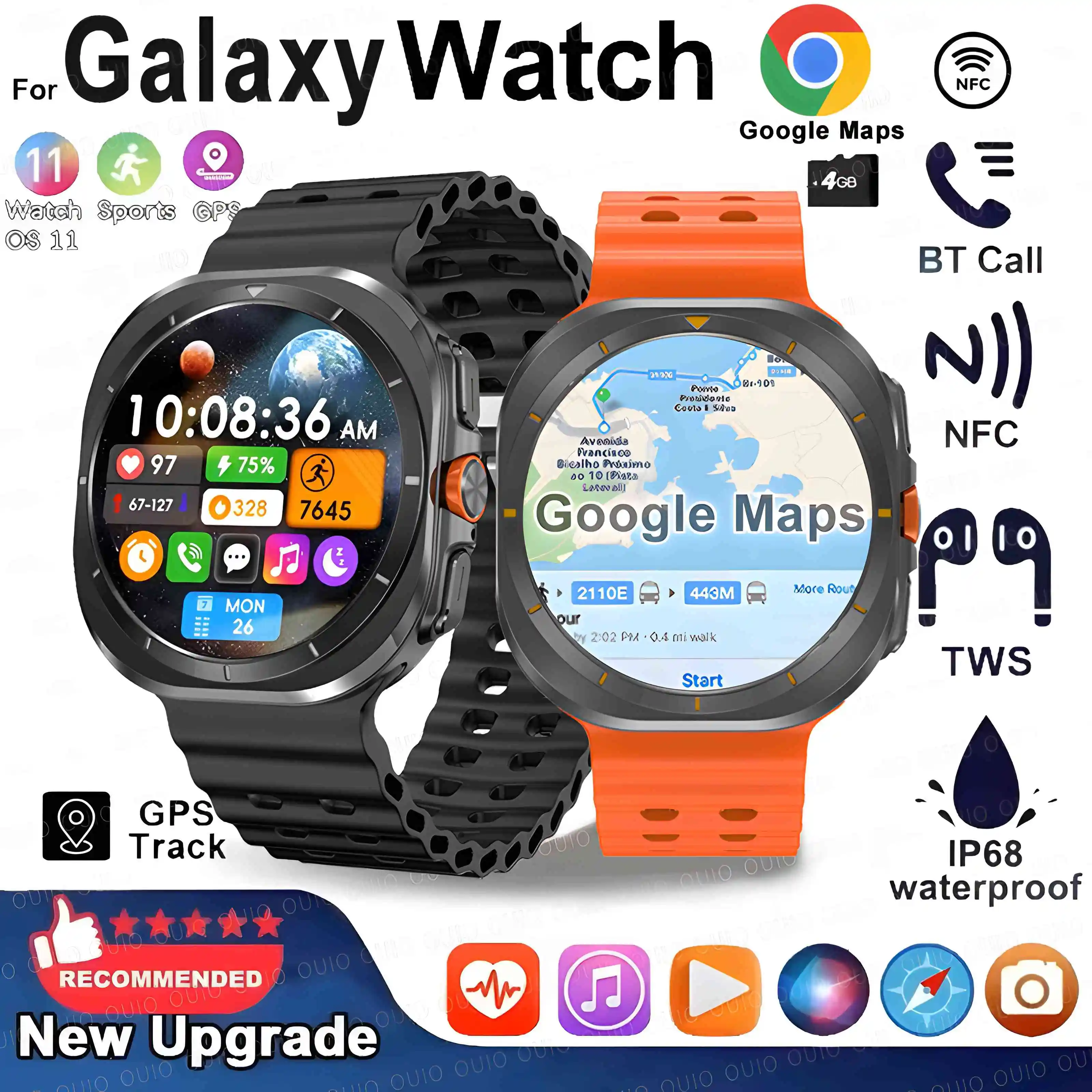 

DT Galaxy Watch 7 mini Smart Watch Men 32GB Memory GPS NFC 1.32"HD AMOLED Screen Fitness Tracker Health Smart Watch For Samsung