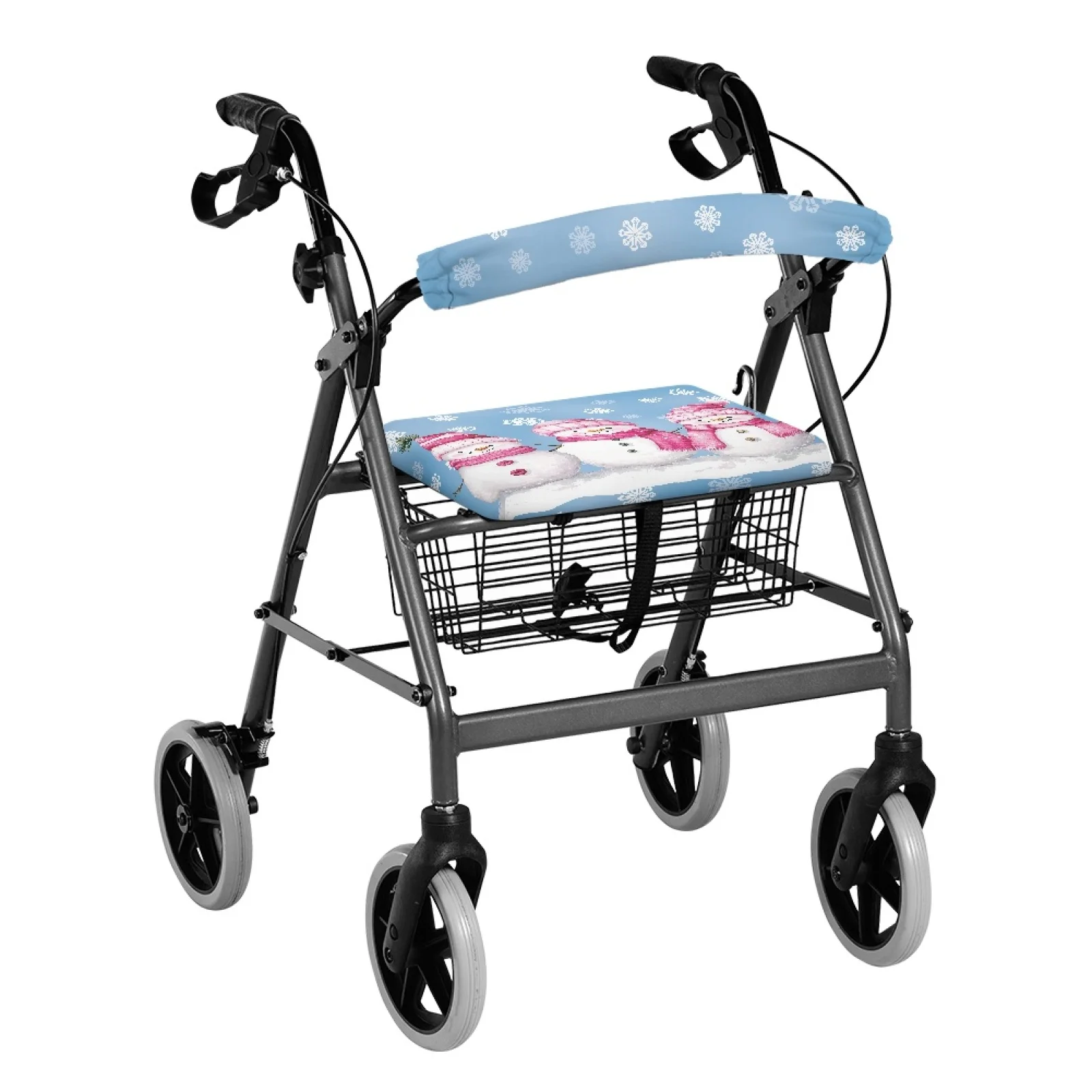 Coloranimal Quick Installation Removable Set of 2 Rollator Accessories for Seniors for Indoor Snowmen