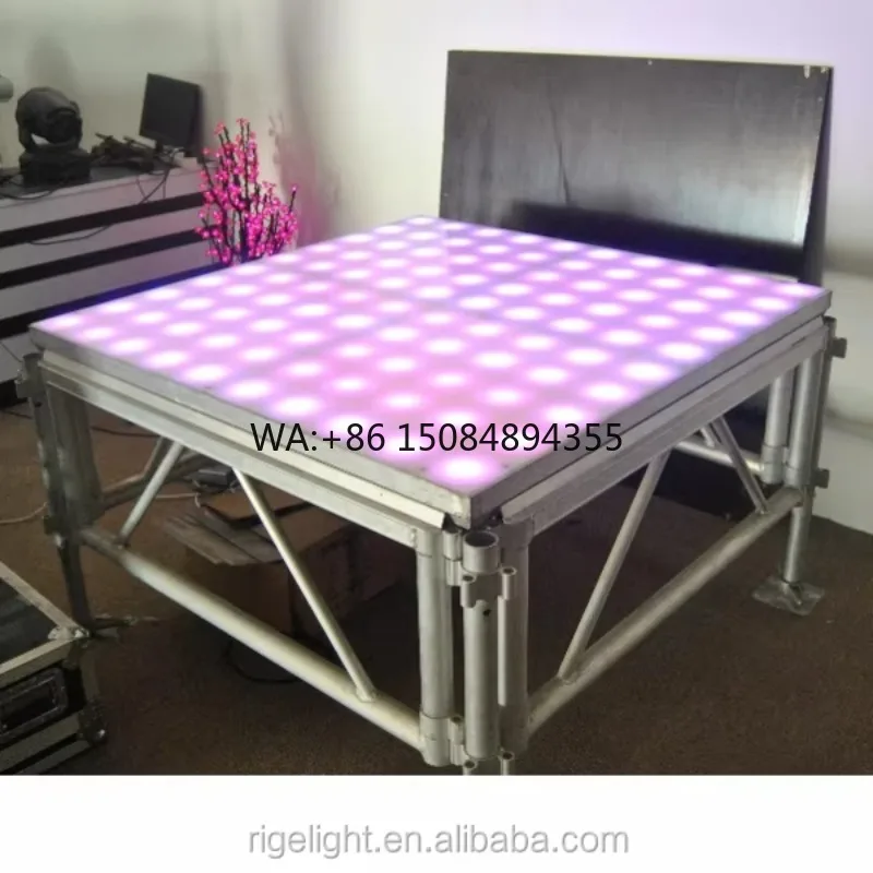 1.22*1.22M RGB Led Digital Dance Floor with Telescopic Truss