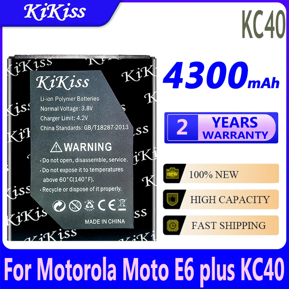 KiKiss KC40 KC 40 Replacement Battery for Motorola Moto E6 Plus E6PLUS XT2025-1 XT2025-2 Mobile Phone Bateria