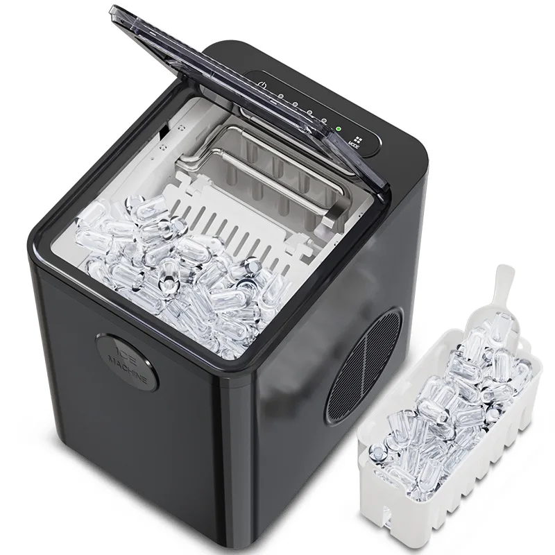 Aplicable a máquina de hielo transfronteriza, máquina de hielo comercial para el hogar, comercio electrónico, comercio exterior, tienda de té de la leche, cubo de hielo de bala maki