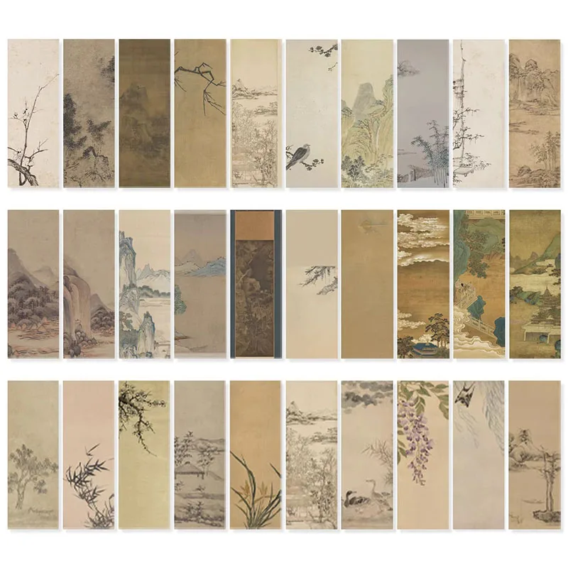 Small Format Calligraphy Practice Paper, Non-Bleeding Ripe Xuan Paper with Silky Touch, 7x20cm for Detailed Scripts