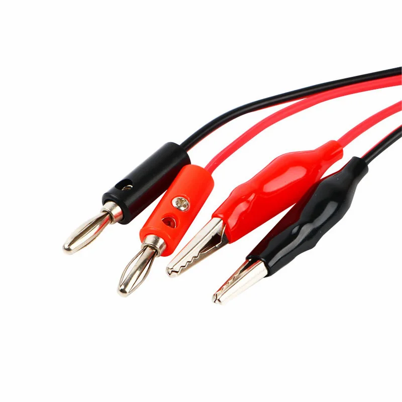 NEW 2PCS 1M Alligator Cilp to AV 4mm Banana Plug Test Cable Lead Connector Dual Tester Probe Crocodile Multimeter Measure Tool view 6