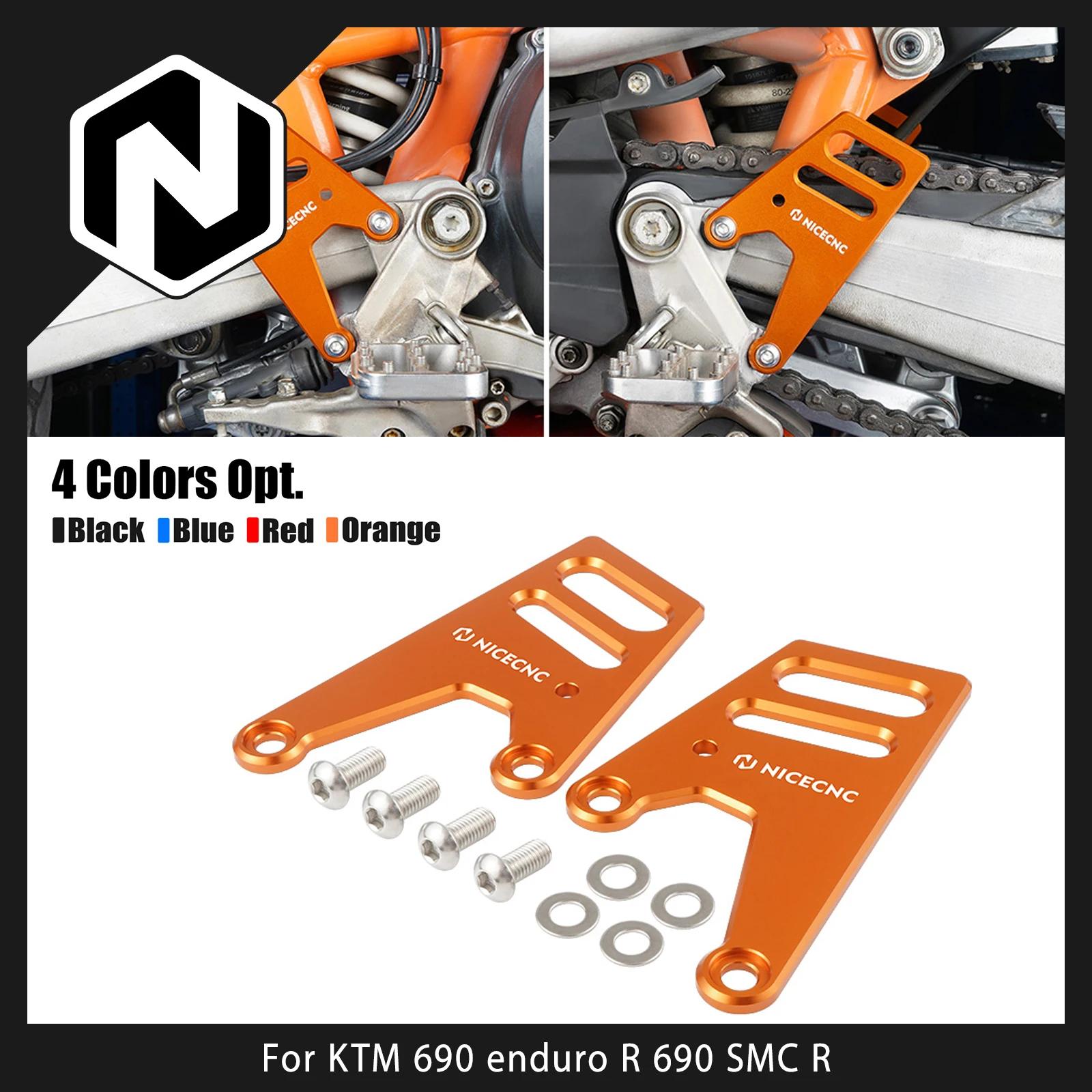 

For KTM 690 SMC/SMC R 690 ENDURO/ENDURO R 2008-2023 Motorcycle Heel Guards Cover For HUSQVARNA 701 ENDURO/Supermoto Gas Gas 700