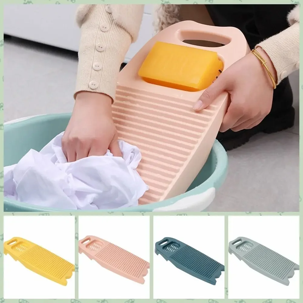 Durable Hand Wash Plastics Washboard Large Size Non-Slip Laundry Board with Soap Trough Household Clothes Cleaning Tool