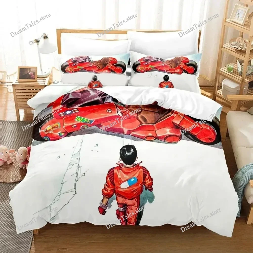 New Akira Bedding Set Single Twin Full Queen King Size Bed Set Adult Kid Bedroom Duvet Cover Sets 3D Print Anime Bed Sheet Set