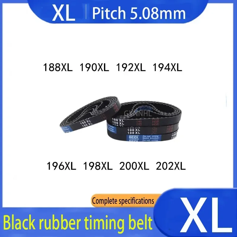 XL Rubber Timing Belt 188XL 190XL 192XL 194XL 196XL 198XL 200XL 202XL  6-20mm Width Transmisson Belt pitch 5.08mm