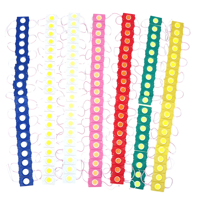 20Pcs Led Module 12V COB Mini Led Light Waterproof Advertisement Led Panel Digital Sign Warm White Red Green Blue Backlight