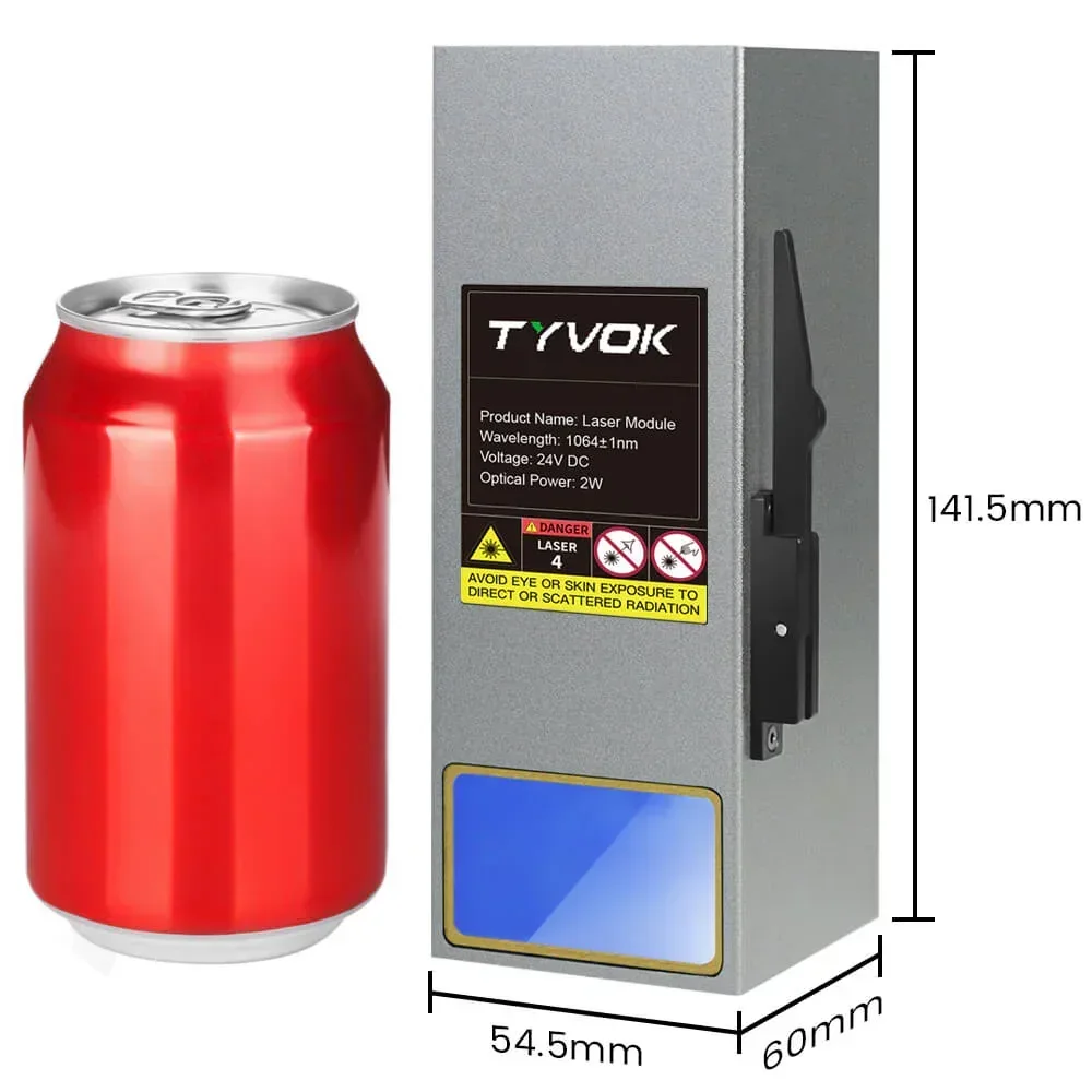 Tyvok 2W Infrared Laser Module Ultra Fine Laser Dot 1064nm Engraving Cutting for Metal Plastic 2W Infrared Laser Head