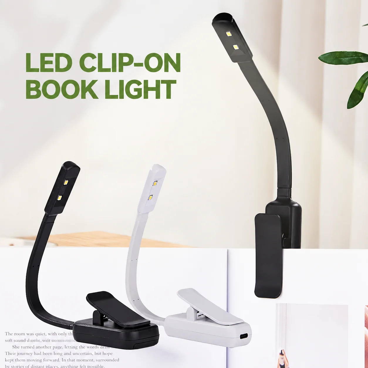 LED Reading Light Book Lights With Reading Lamp Portable And Rechargeable Reading Lights With Clamps For Camping Travel Studying