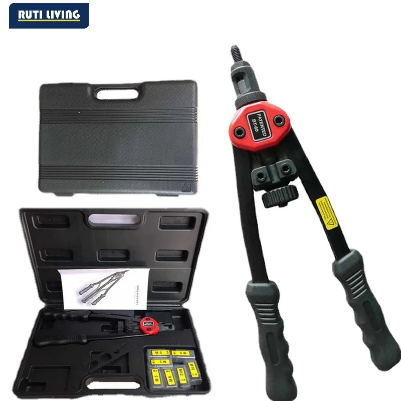 BT-606 Riveter Gun Tool Hand Interchangeable Mandrel Insert Threaded Nut Rivet Drilling Rivet Tool M3-M12 Spare Part
