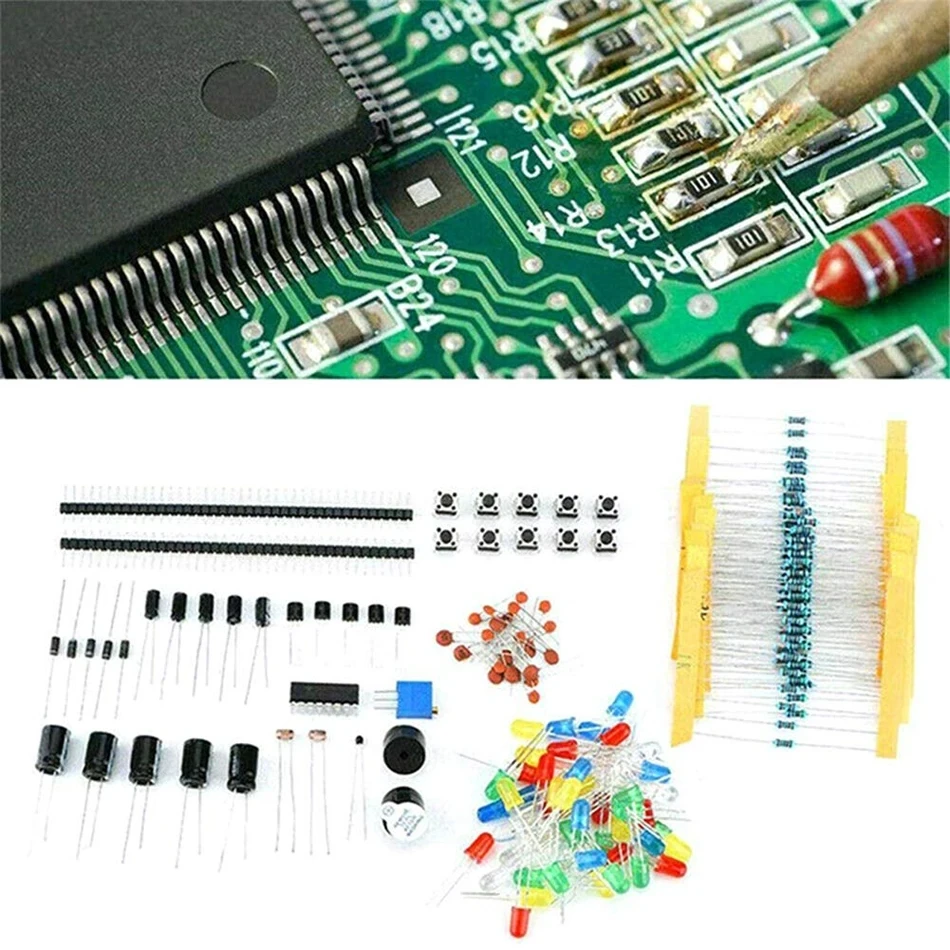 1818 Stuks Component Box Collectie, Plug-In Elektrolytische Condensator, Led Lichtgevende Diode, Transistor, 1/4W Weerstand