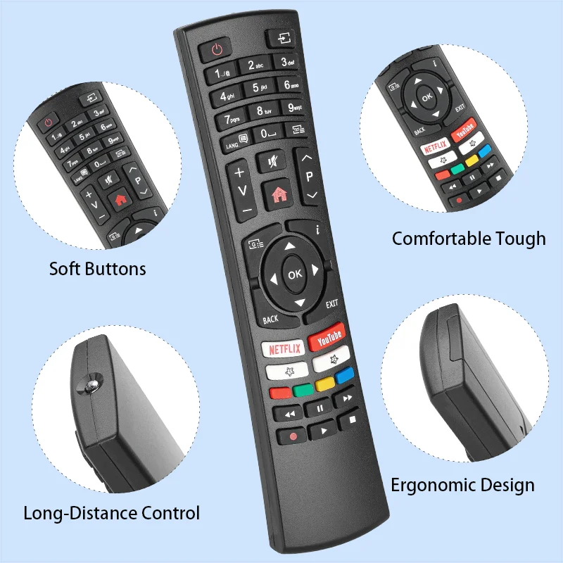 RC4390 RC4390P Remote Control Compatible With Continental Edison/Telefunken TV CELED32S18B3 CELED32S419B3 CELED43S0119B3 CELED5