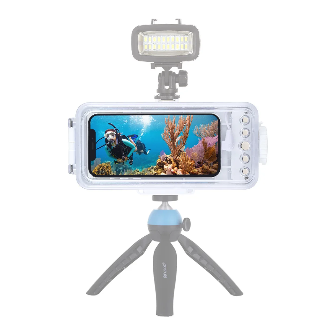 45m/147ft Waterproof Diving Housing Photo Video Taking Underwater Cover Case For iPhone 13/12 For iOS 13.0 Or Above Version