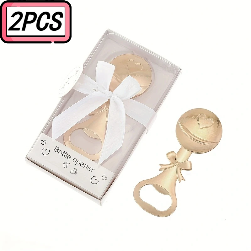 2pcs Creative Eco Friendly Baby First Anniversary Opener Party Gifts Guests Personality Lollipop Shape Reward Bottle Opener