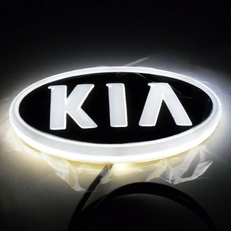 4D car logo lamp LED badge car logo lamp luminous decorative lamp auto parts decoration for KIA K5 Souranto soul Freddie Serato