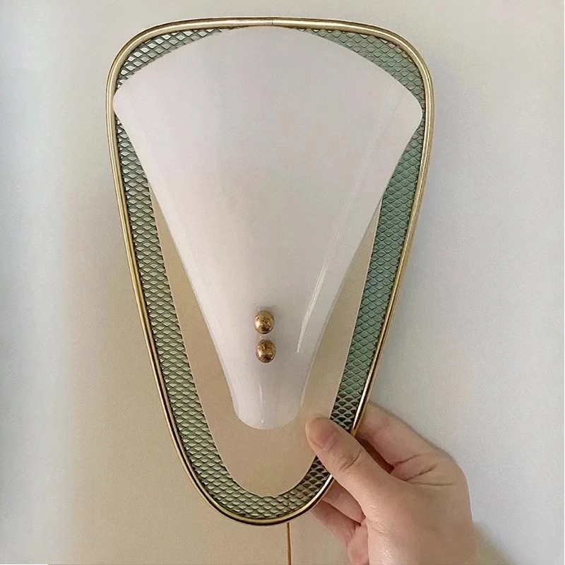 مصمم الفرنسية شل شكل مصابيح الحائط غرفة نوم اللوح الأمامي الاكريليك الجدار ضوء بهو خلفية ديكور الممر تركيبات شخصية