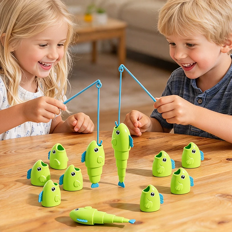 Fishing Battle Board Game Kid Fish Body Stretchable Long Short Competition Fun Family Party Interaction Social Table CreativeToy