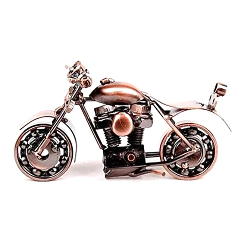 

MAKE-Metal Motorcycle Decor Figurine Iron Motorcycle Sculpture Desk Decor Art Gift Home Decor Bronze Durable