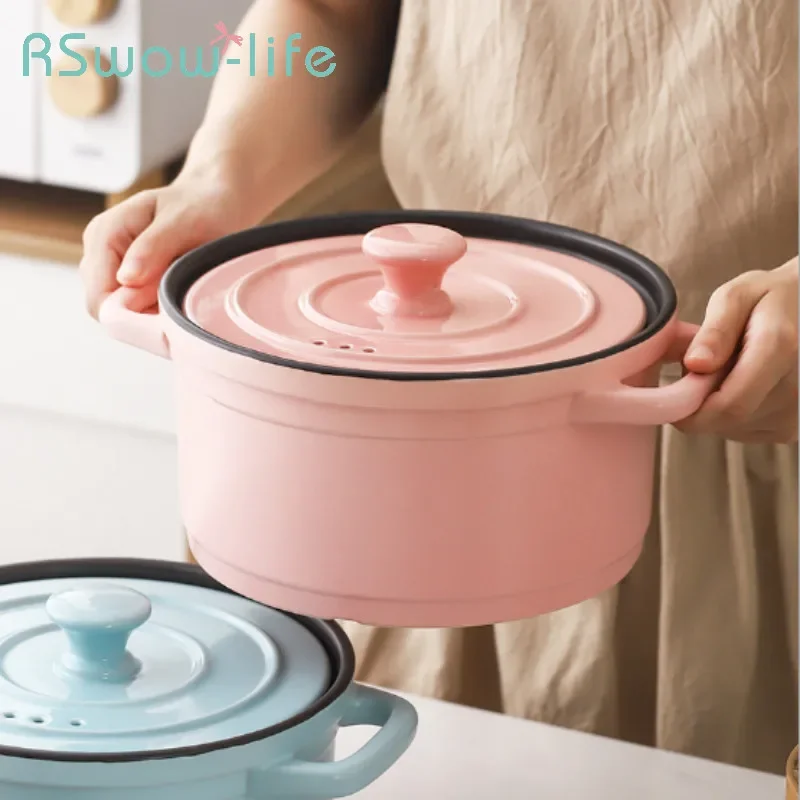 

3L Casserole Soup Stew Pot Ceramic High-temperature Open Flame Household Soup Pot Ceramic Cooking Pot For Kitchen Supplies