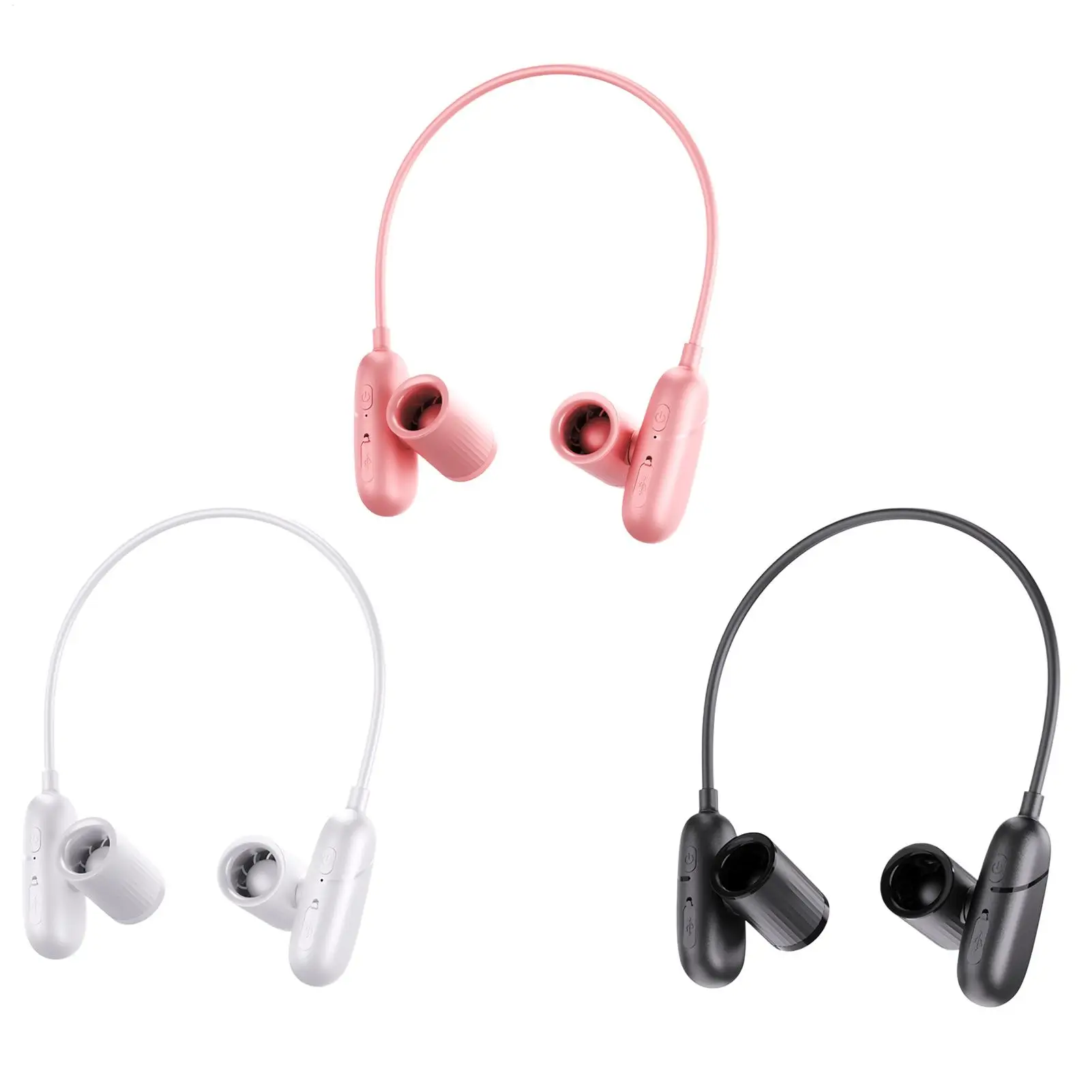Neck Cooling Fan Quiet Rechargeable Wearable Travel Neck Fan for Camping Traveling Fishing Office Commuting Men Women Youth