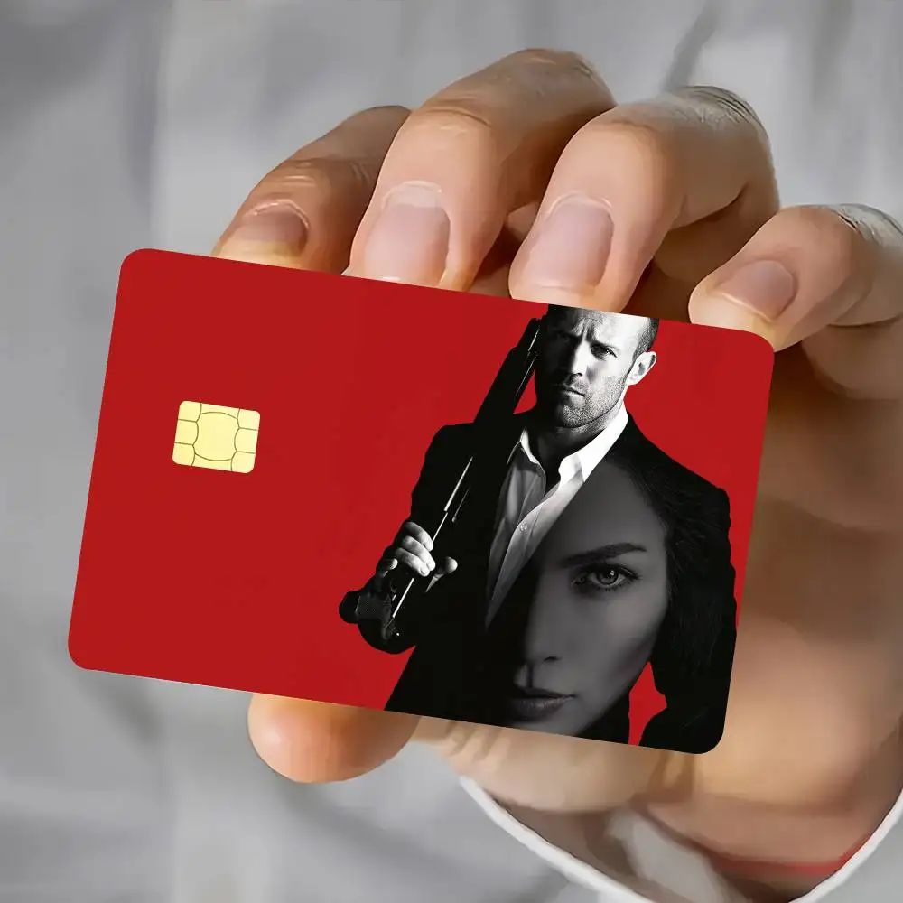 Actors J-Jason S-StAthAm-ES Card Stickers Waterproof Film skin Cover 4PCS Credit Card stickers Debit Front Decoration Bank Pass