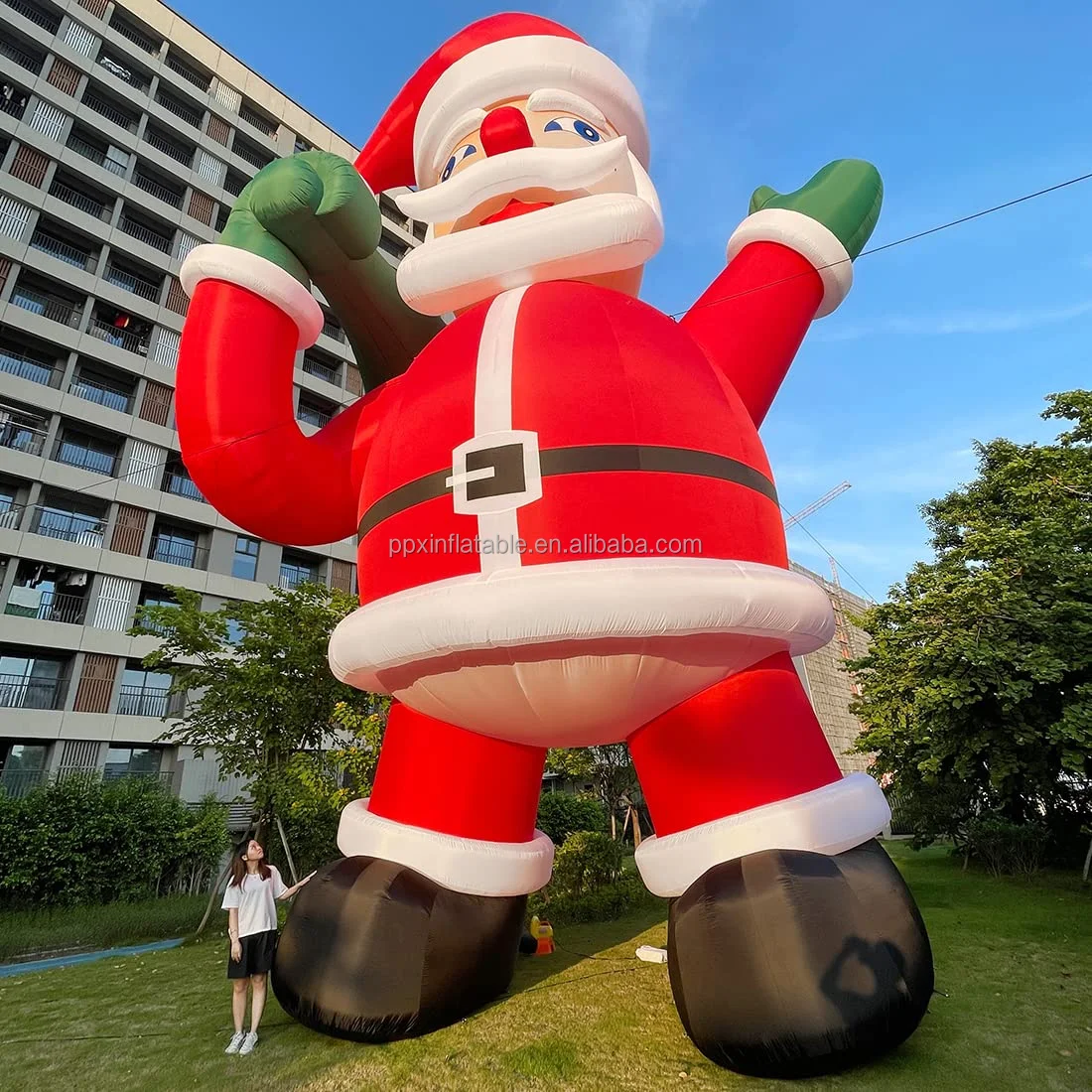 

Christmas Outdoor Decoration Giant Big Custom Inflatable Custom Santa Claus With Hats Mailbox For Xmas Holiday Garden Decor
