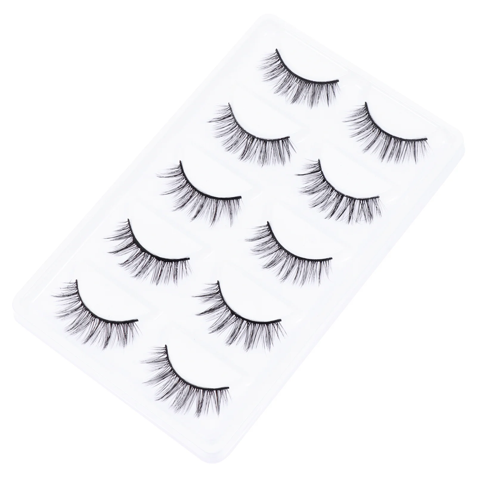 5 Par Sztucznych Rzęs Ręcznie Robionych z Włosia Naturalnego Krzyżowane Grube Długie Objętościowe Rzęsy Narzędzie do Makijażu Codziennego Elegancki Makijaż