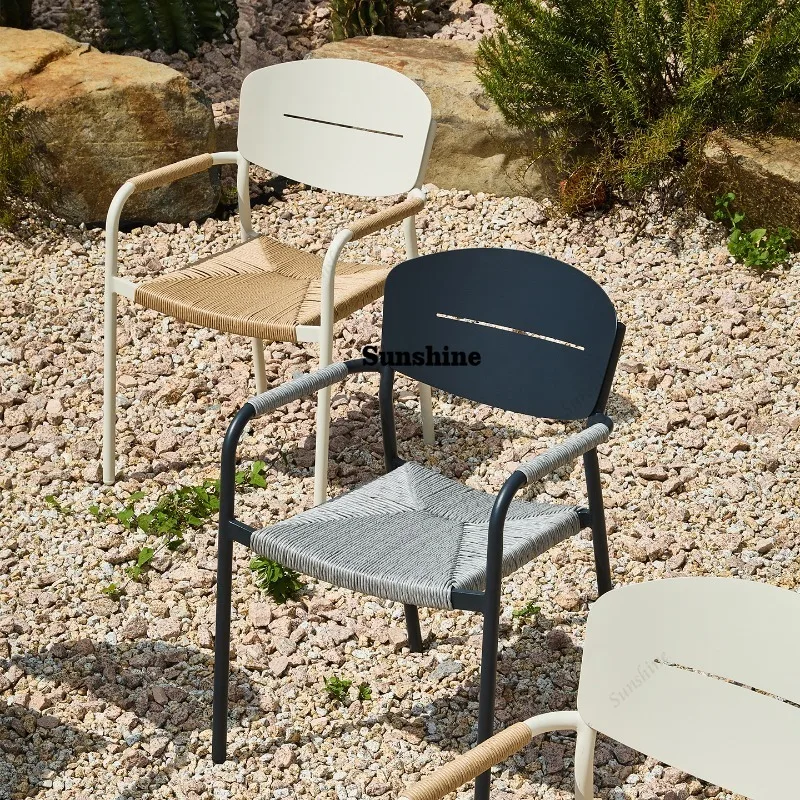 Waterproof Wicker Patio Furniture Set, Outdoor Garden Rattan Chairs & Table for Balcony, All-Weather Terrace Lounge Set