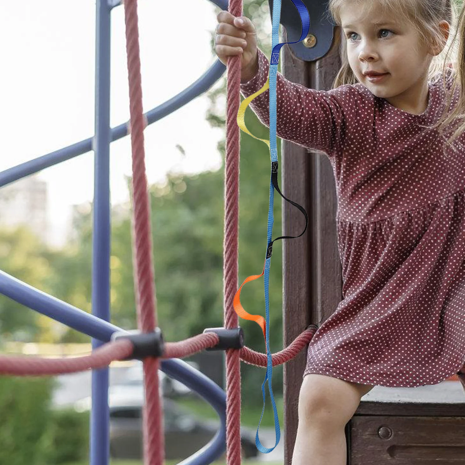 어린이용 등반용 튼튼한 로프 사다리 야외 어린이 등반기 부착물 내구성 있는 어린이용 로프 사다리 액세서리