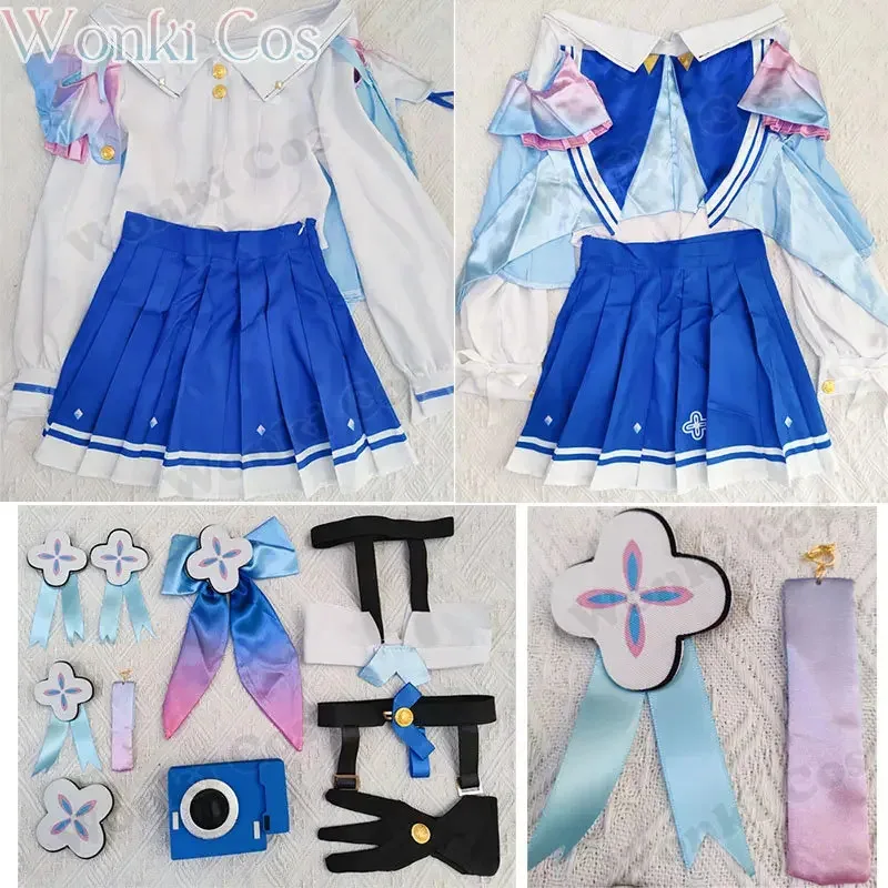 Peluca de disfraz de Cosplay del 7 de marzo, conjunto completo de disfraces de Star Rail, trajes de Carnaval para mujer con accesorios