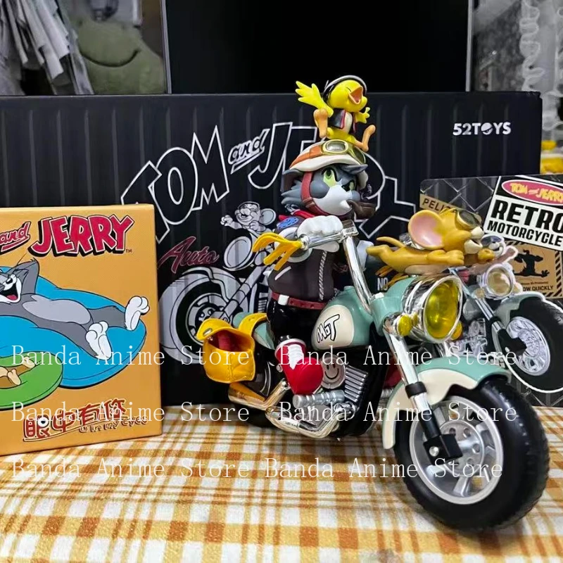 In Voorraad 52 SPEELGOED 1/12 Klassieke Korte Geanimeerde Serie Kat Muis Retro Motorfiets 6in 18 CM Volledige Set Figuren Model speelgoed Geschenken